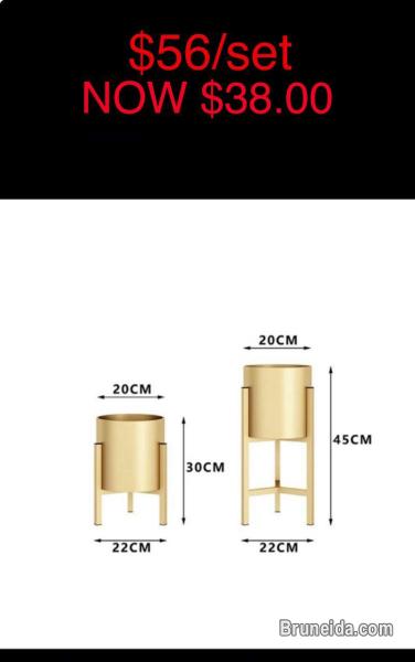 Gold Planter with Stand - image 1