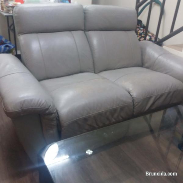 Leather Sofa with coffee table - image 1