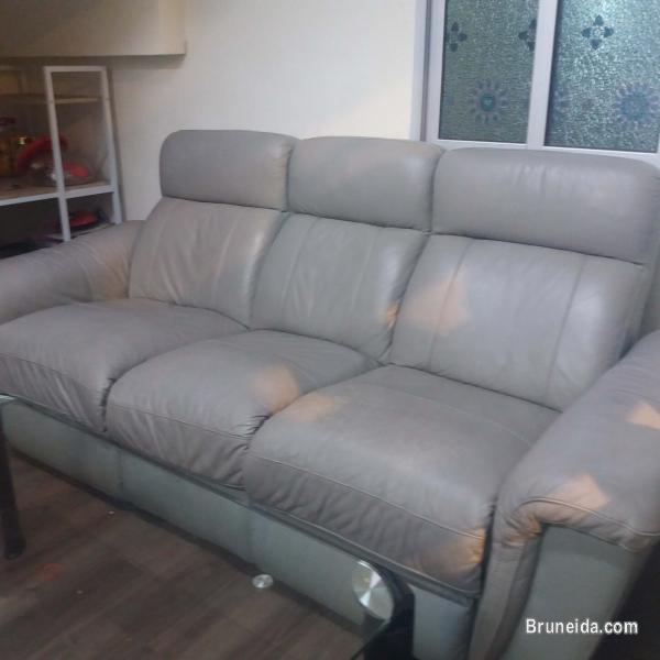 Leather Sofa with coffee table - image 2