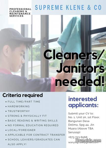 Vacancy Pembersih Tutong Penanjong - image 1