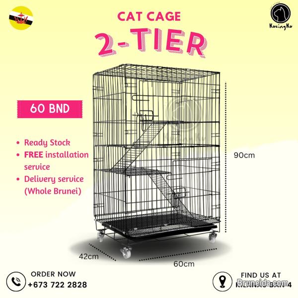 2 Tier Cat Cage/2 tingkat sangkar kandang - image 1
