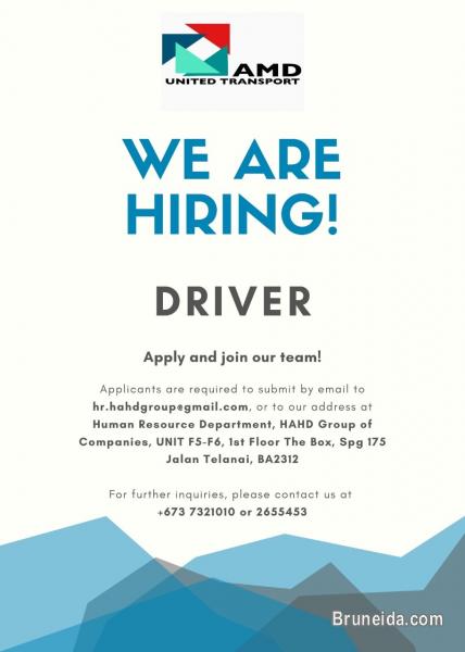 URGENT HIRING FOR DRIVER - image 1
