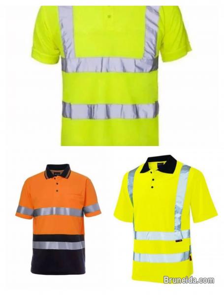 Safety wear and work wear t-shirts with reflective tapes - image 1