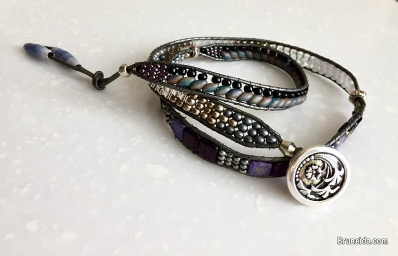 Leather wrap bead bracelet - image 3