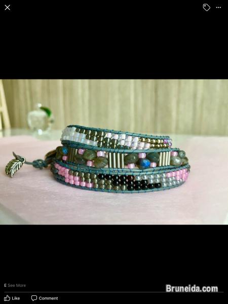 Leather wrap bead bracelet - image 5