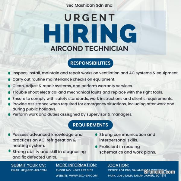 Aircond Technician [April 2024] - image 1