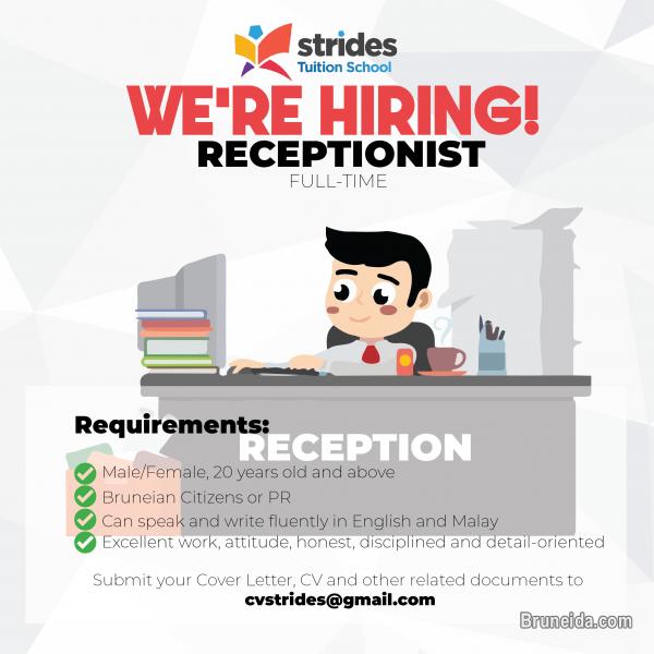 Receptionist Job Strides Tuition School Belait 39182