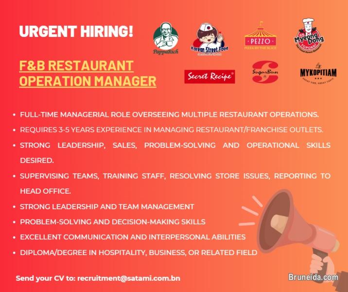 F&B Restaurant Operation Manager - image 1