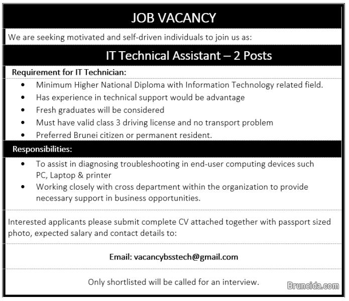 Technical Assistant - 2 Posts - image 1
