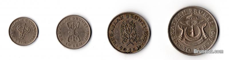 Brunei 1967, 50, 20, 10 and 5 sen coins for sale - image 1