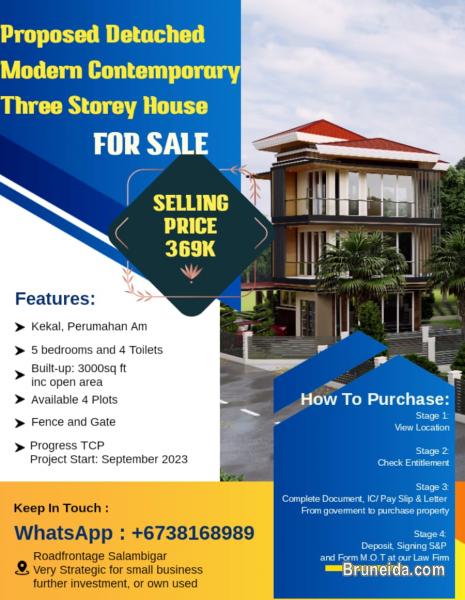 PROPOSED MODERN CONTEMPORARY THREE STOREY HOUSE - image 1