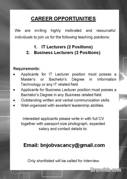 Vacancy - IT Lecturer - image 1