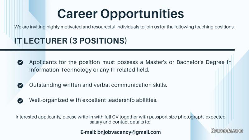 Vacancy - IT Lecturer - image 1