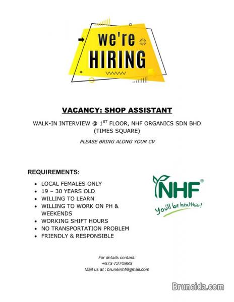 Pictures of Vacancy: Shop Assistant