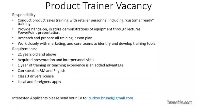 Product Trainer vacancy - image 1