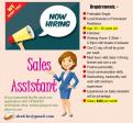 SALES ASSISTANT AND CASHIER WANTED