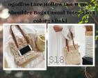 LACE HOLLOW SHOULDER BAG