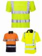 Safety wear and work wear t-shirts with reflective tapes
