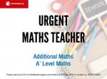 Now Hiring Maths Teacher