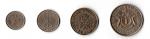 Brunei 1967, 50, 20, 10 and 5 sen coins for sale