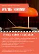 We're Hiring Office Admin/Clerk