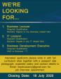 Vacancy-Business Lect, IT Lect & Business Development Executive