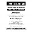 Retail Sales Assistant at Run Trail Nation
