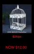 Vintage White Bird Cage