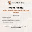 Waiter/Waitress Cum Kitchen Helper - Santai Ceria Cafe