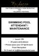 SWIMMING POOL ATTENDANT CUM MAINTENANCE