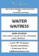 WAITER / WAITRESS