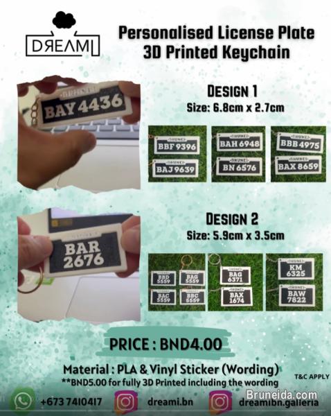 3D printed keychain (License Plate) - image 1