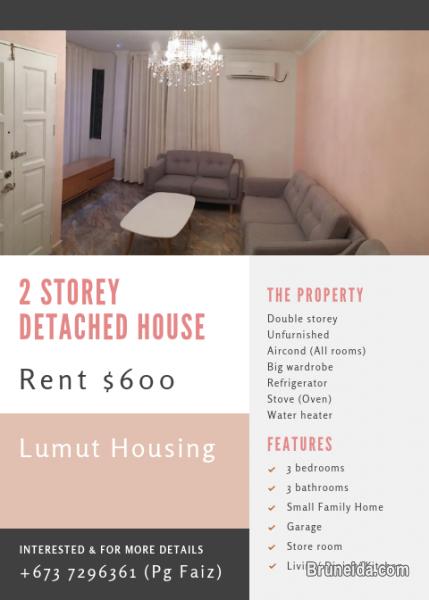 Lumut Kuala Belait, 2 storey Detached House for rent ($600) - image 1