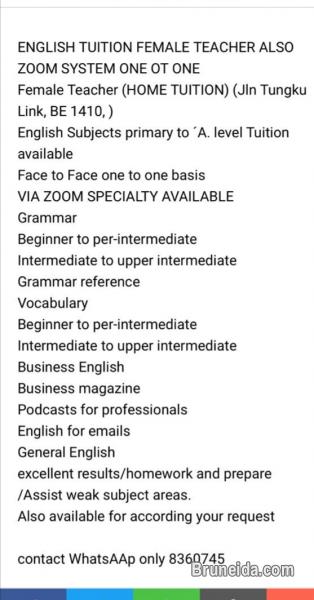 ENGLISH TUTOR(PhD research fellow in UBD) - image 1