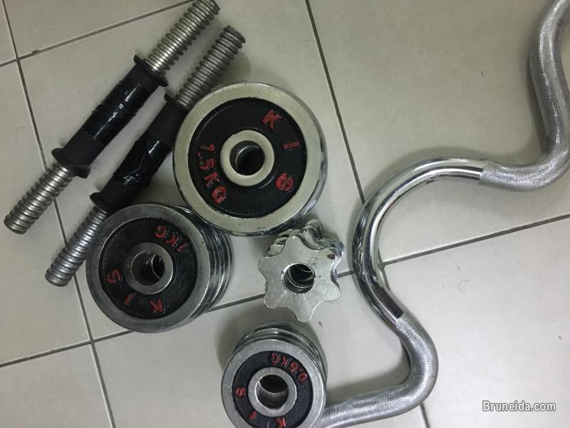 GYM SET $50 ( 12KG dumbbell barbell ) - image 1