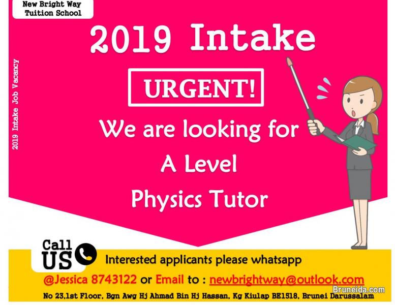 (Urgent) Physics Tutors Job Vacancies for Intake 2019 - image 1