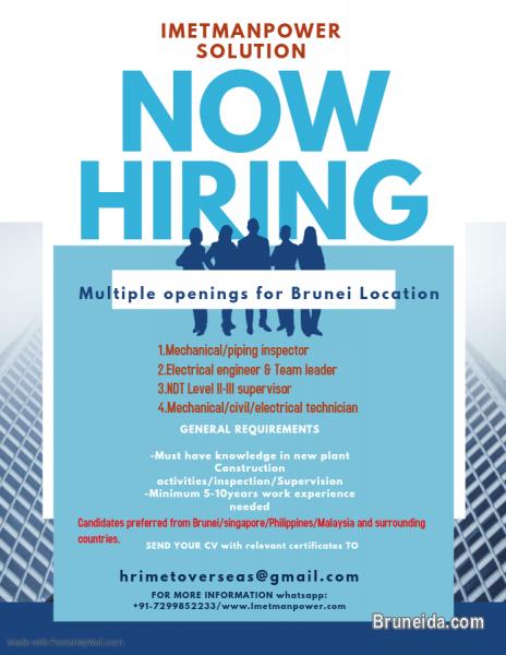 Need Mechanical welding piping and coating inspectors - image 1