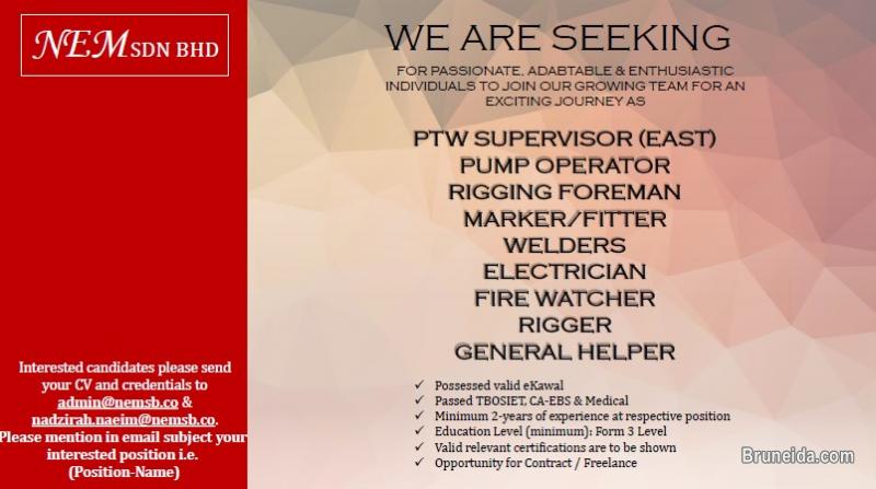 Job Opening for Offshore Brunei - Freelance - image 1