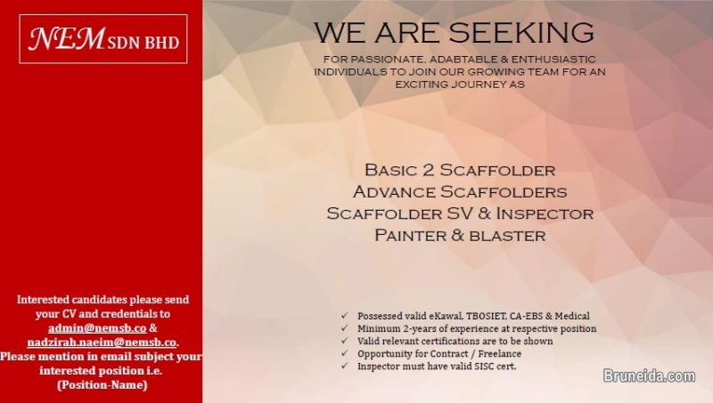 Job Opening for Scaffolders & Painter and Blaster - image 1