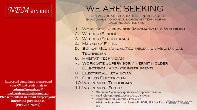 Job Opening for Offshore Brunei - Electrical & Instrument - image 1