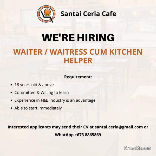 Waiter/Waitress Cum Kitchen Helper - Santai Ceria Cafe - image 1