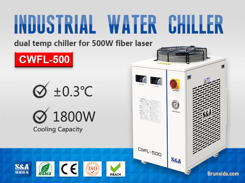 S&A water chiller machine CWFL-500 for cooling 500W fiber laser - image 1